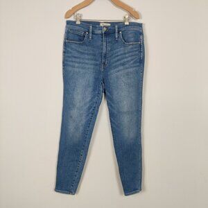 Madewell 10 High-Rise Skinny Crop Jeans Size 30 Denim Cotton